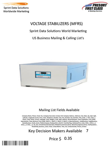 VOLTAGE STABILIZERS (MFRS)