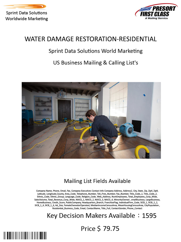 WATER DAMAGE RESTORATION-RESIDENTIAL