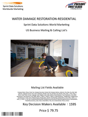 WATER DAMAGE RESTORATION-RESIDENTIAL