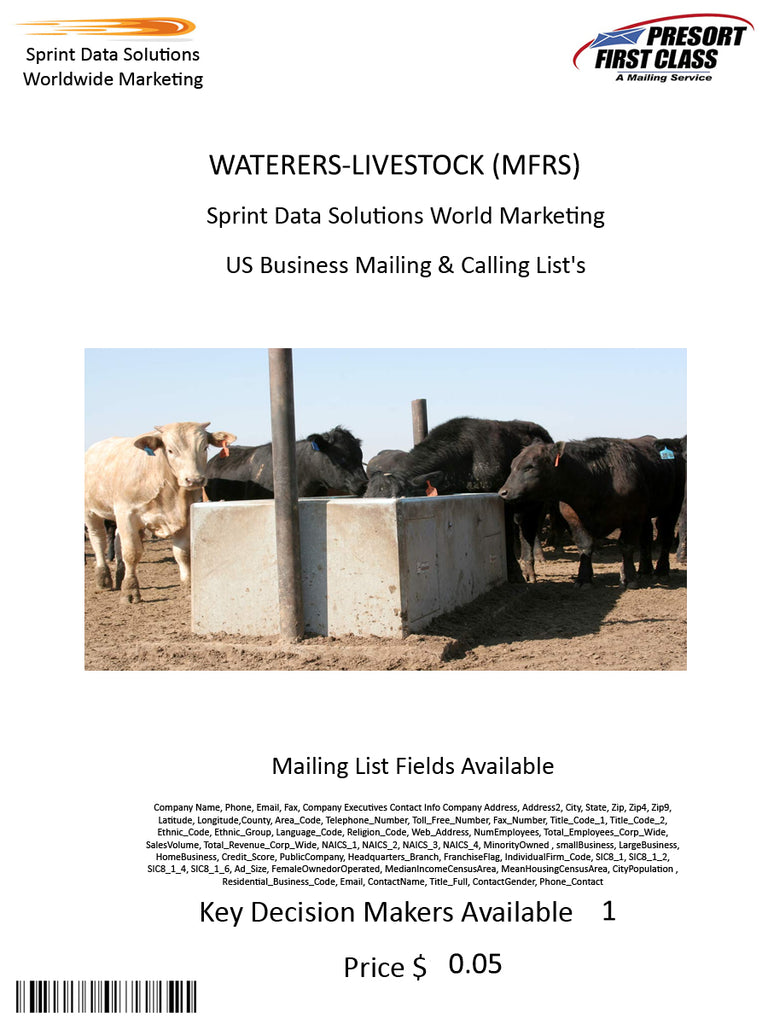 WATERERS-LIVESTOCK (MFRS)