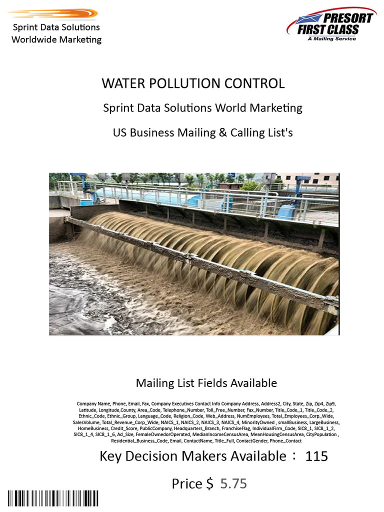 WATER POLLUTION CONTROL