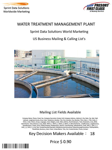 WATER TREATMENT MANAGEMENT PLANT