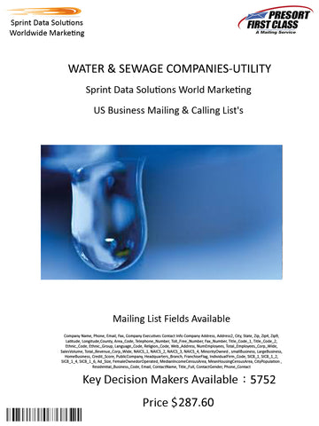 WATER & SEWAGE COMPANIES-UTILITY