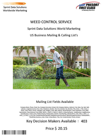 WEED CONTROL SERVICE