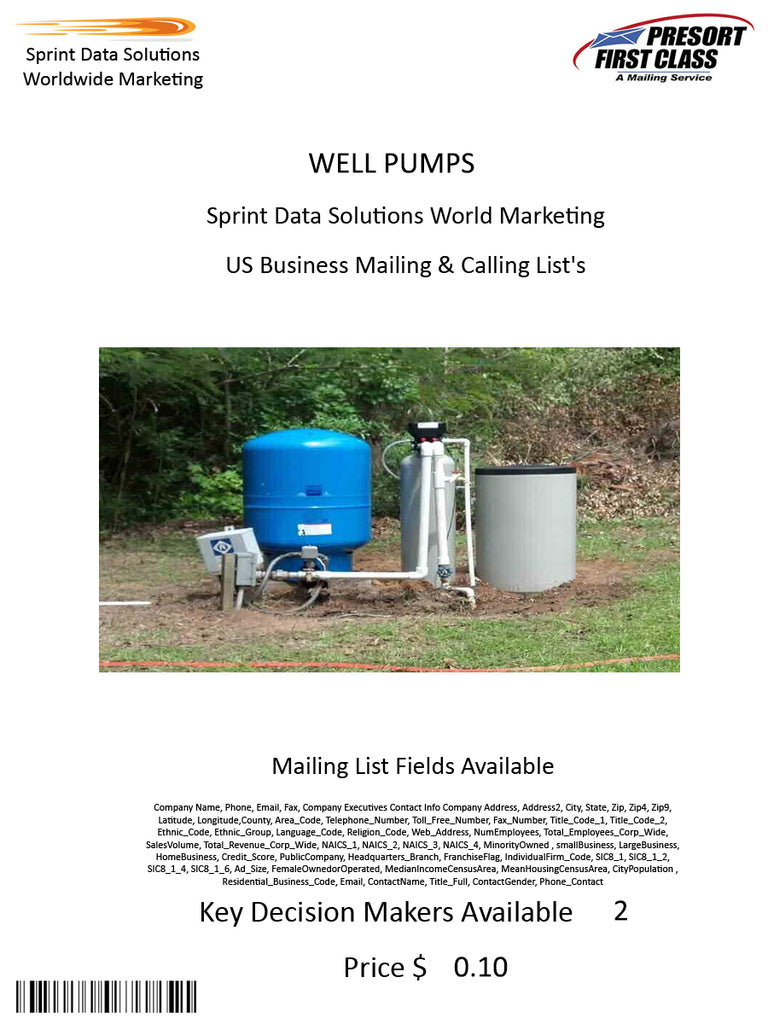 WELL PUMPS