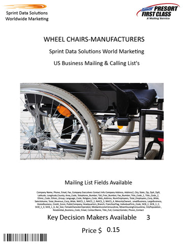 WHEEL CHAIRS-MANUFACTURERS