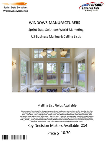 WINDOWS-MANUFACTURERS