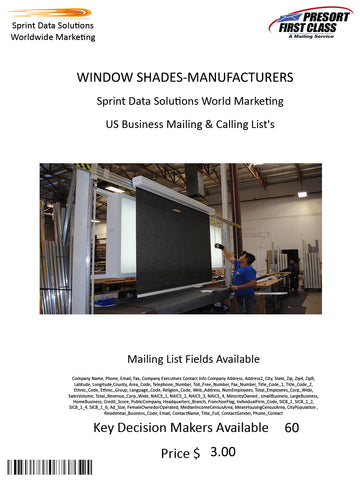 WINDOW SHADES-MANUFACTURERS