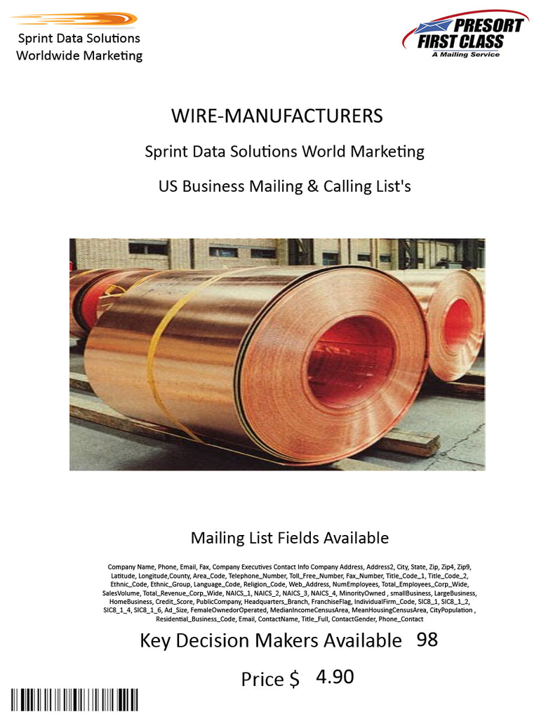 WIRE-MANUFACTURERS