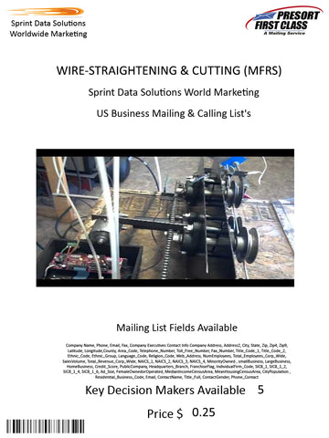 WIRE-STRAIGHTENING & CUTTING (MFRS)