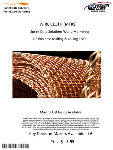 WIRE CLOTH (MFRS)