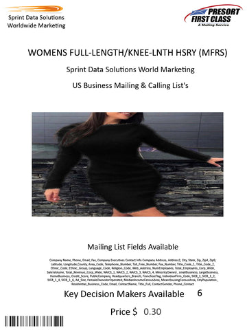 WOMENS FULL-LENGTH/KNEE-LNTH HSRY (MFRS)