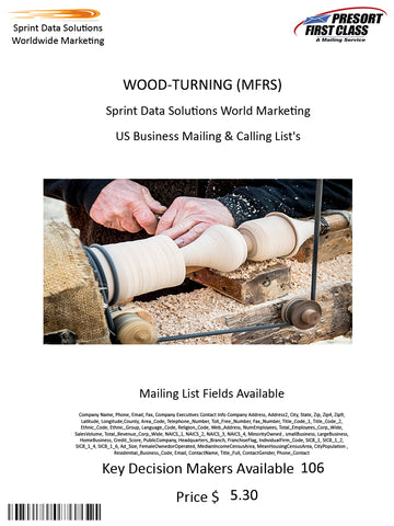 WOOD-TURNING (MFRS)