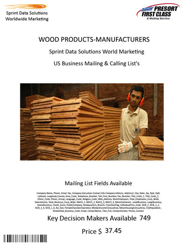 WOOD PRODUCTS-MANUFACTURERS