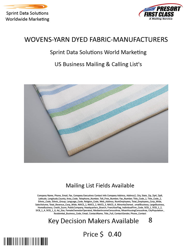 WOVENS-YARN DYED FABRIC-MANUFACTURERS