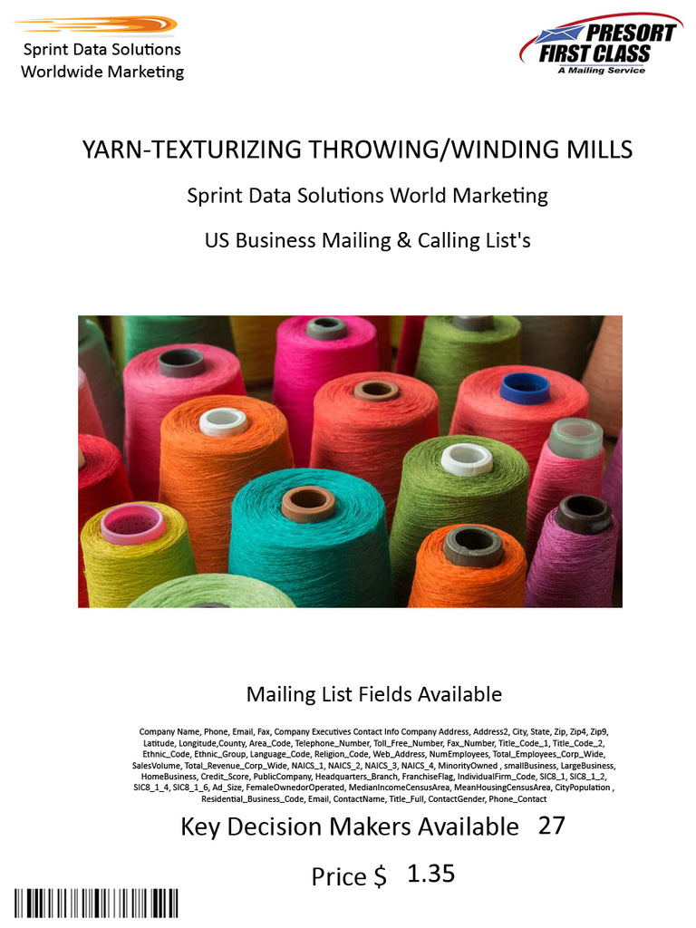 YARN-TEXTURIZING THROWING/WINDING MILLS