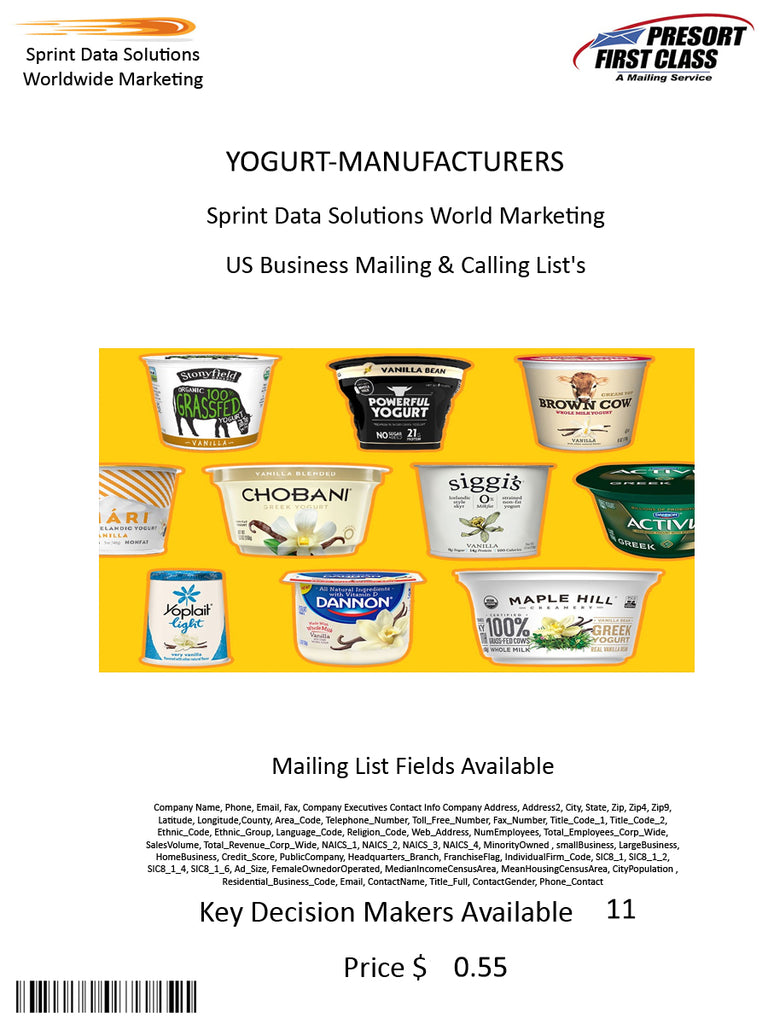 YOGURT-MANUFACTURERS